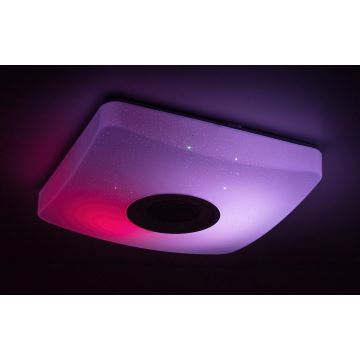 Rabalux - LED RGB Stmievateľné stropné svietidlo s reproduktorom LED/18W/230V 3000-6000K Bluetooth + diaľkové ovládanie
