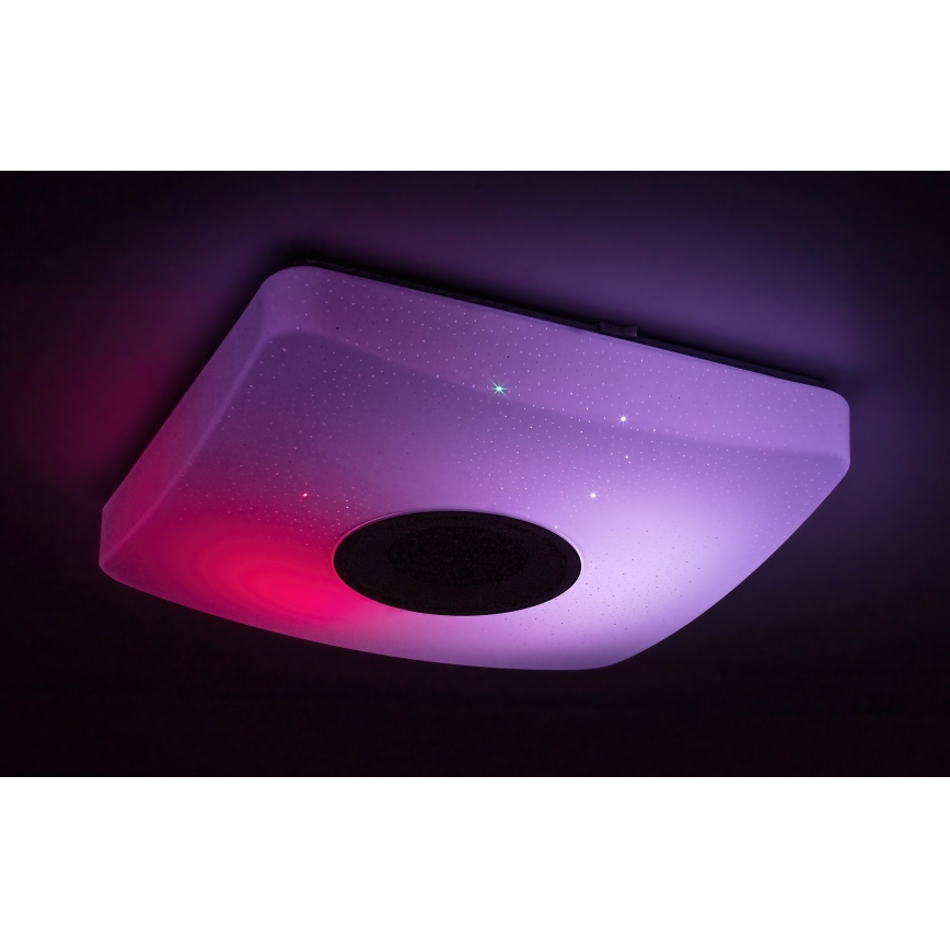Rabalux - LED RGB Stmievateľné stropné svietidlo s reproduktorom LED/18W/230V 3000-6000K Bluetooth + diaľkové ovládanie