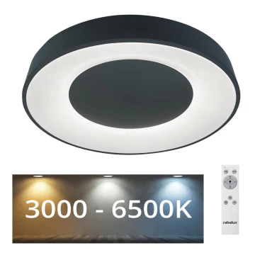 Rabalux - LED Stmievateľné stropné svietidlo LED/38W/230V čierna 3000-6500K + diaľkové ovládanie