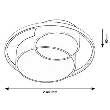 Rabalux - LED Stropné svietidlo 2xLED/40W/230V