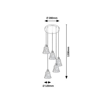 Rabalux - Luster na lanku 5xE14/40W/230V