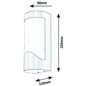 Rabalux - Vonkajšie nástenné svietidlo 1xE27/15W/230V IP44