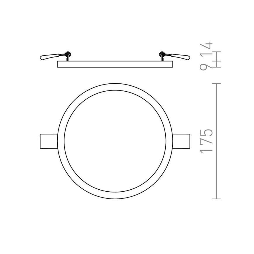 RED - Design Rendl - R12765 - LED Podhľadové svietidlo HUE LED/18W/230V