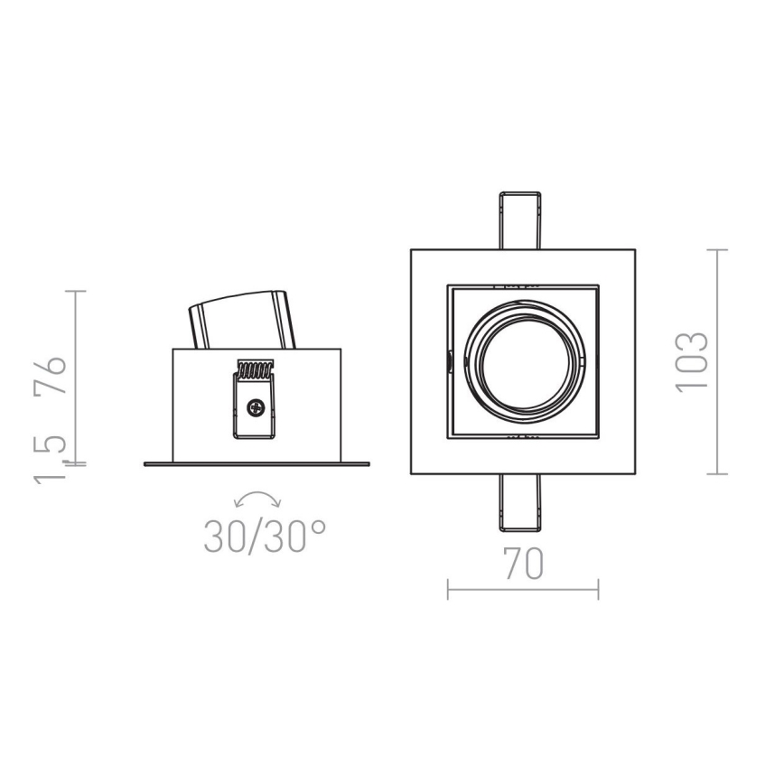 RED - Design Rendl - R12856 - LED Podhľadové svietidlo BONDY LED/7W/230V