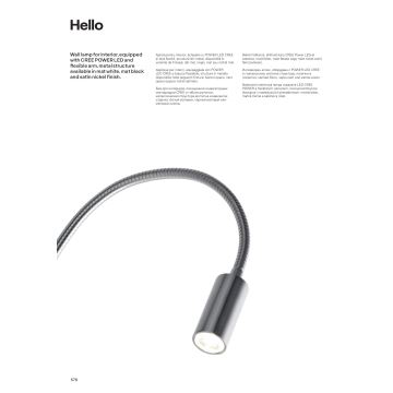 Redo 01-1193 - LED Flexibilná lampička HELLO LED/3W/230V biela
