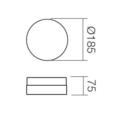 Redo 01-237 - Stropné svietidlo TEO 1xE14/28W/230V pr. 18,5 cm