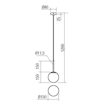 Redo 01-2623 - Luster na lanku NIVA 1xE14/28W/230V