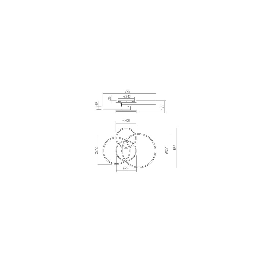 Redo 01-2632 - LED Stropné svietidlo CONNECT LED/90W/230V biela