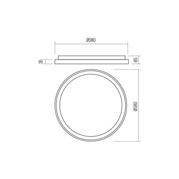 Redo 01-2670 - LED Stmievateľné stropné svietidlo ICONIC LED/50W/230V pr. 58 cm zlatá