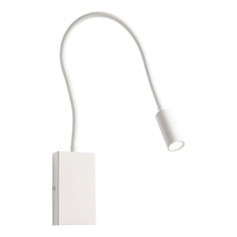 Redo 01-2754 - LED Flexibilná lampička WALLIE LED/3W/230V USB CRI 90 biela