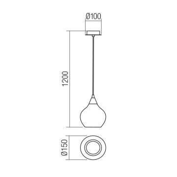 Redo 01-3190 - Luster na lanku TANNER 1xE14/28W/230V pr. 15 cm