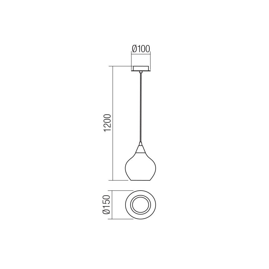 Redo 01-3190 - Luster na lanku TANNER 1xE14/28W/230V pr. 15 cm