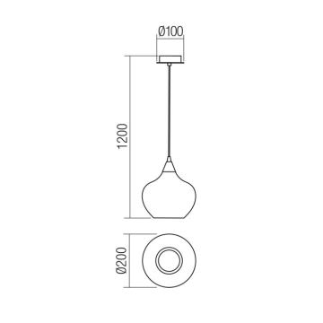 Redo 01-3191 - Luster na lanku TANNER 1xE14/28W/230V pr. 20 cm