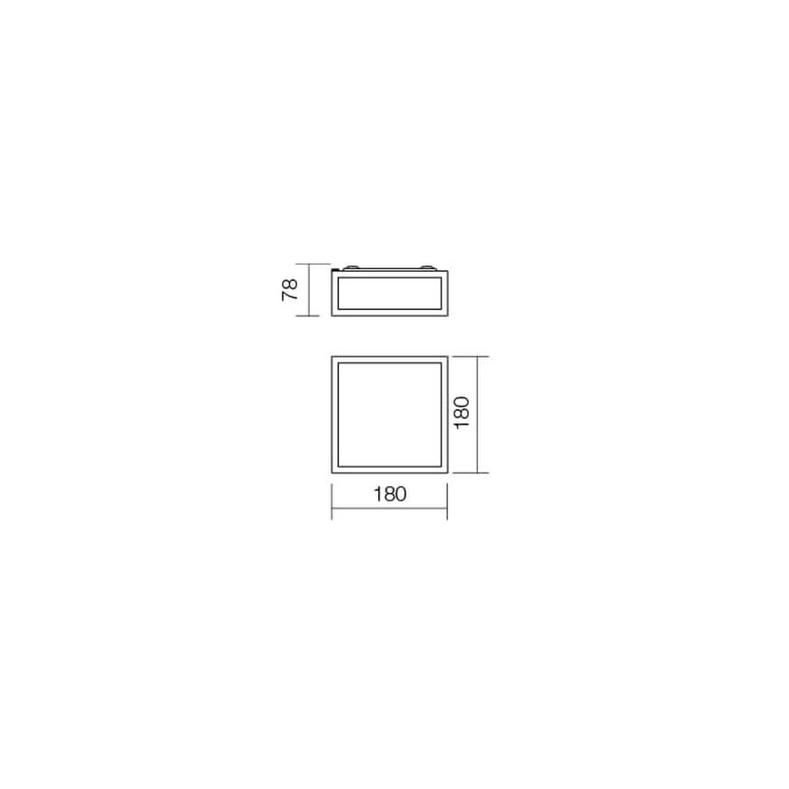 Redo 01-704 - Kúpeľňové stropné svietidlo EGO 1xE27/52W/230V 18x18 cm IP44