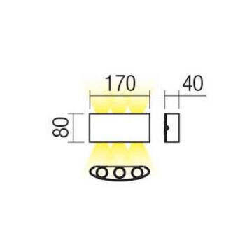 Redo 90225 - LED Vonkajšie nástenné svietidlo FABO LED/6W/230V 3000K IP54 biela