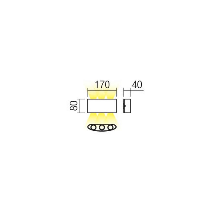 Redo 90225 - LED Vonkajšie nástenné svietidlo FABO LED/6W/230V 3000K IP54 biela