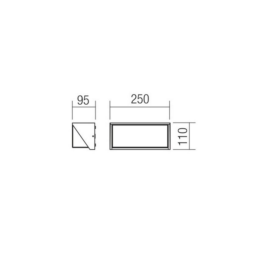 Redo 90239 - LED Vonkajšie nástenné svietidlo SPECTRA LED/17W/230V IP54 hnedá