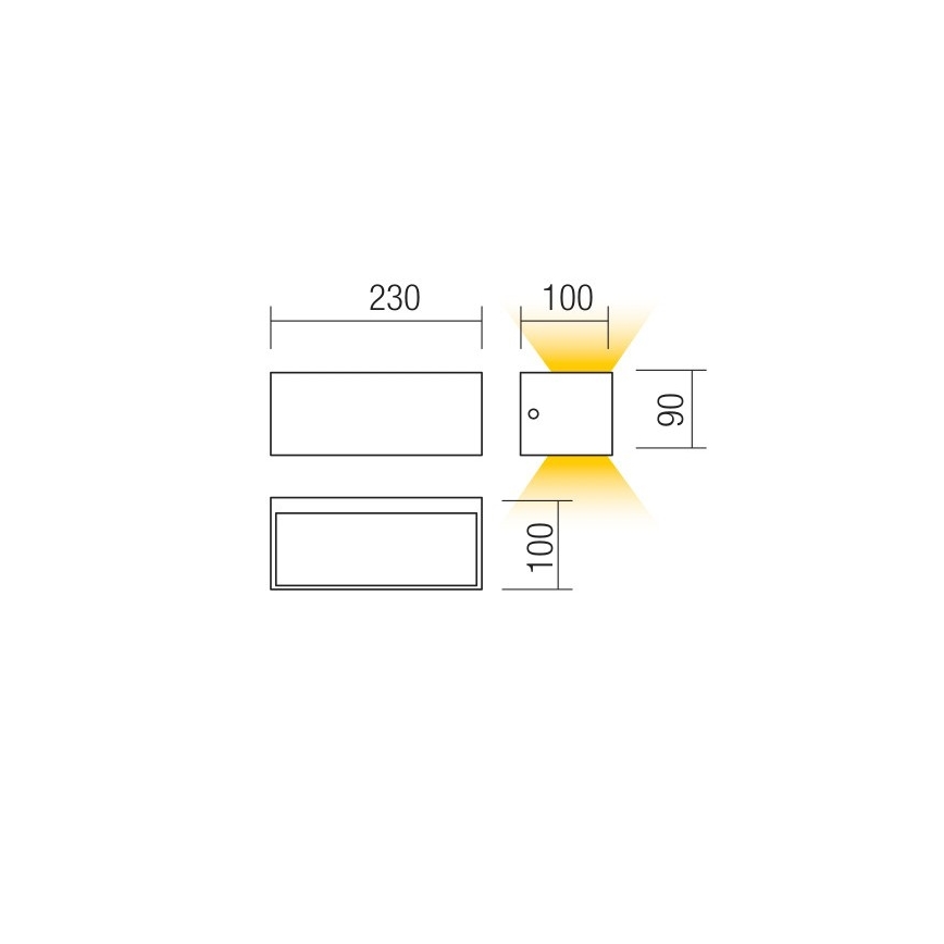 Redo 90373 - LED Vonkajšie nástenné svietidlo LAMPRIS LED/13W/230V IP65 biela