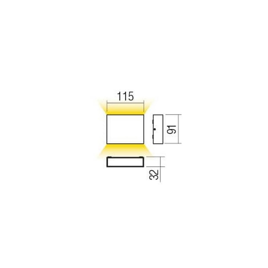 Redo 90376 - LED Vonkajšie nástenné svietidlo KAMAL LED/4,4W/230V 3000K IP54 šedá