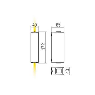 Redo 90424 - LED Vonkajšie nástenné svietidlo ACE LED/5,84W/230V 4000K IP54 hnedá