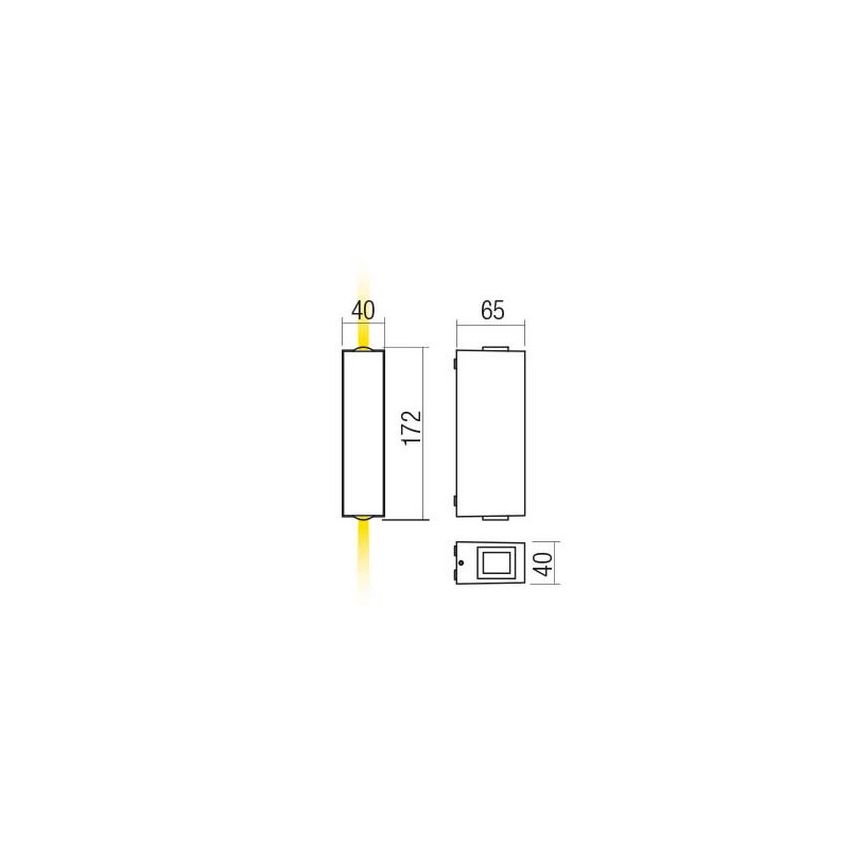 Redo 90424 - LED Vonkajšie nástenné svietidlo ACE LED/5,84W/230V 4000K IP54 hnedá