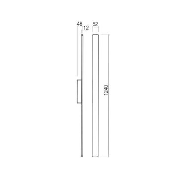 Redo 90430 - LED Vonkajšie nástenné svietidlo REFLEXA LED/20W/230V 3000K 124 cm IP54 biela