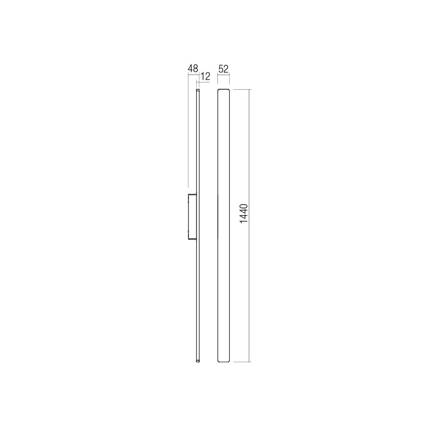 Redo 90432 - LED Vonkajšie nástenné svietidlo REFLEXA LED/24W/230V 3000K 144 cm IP54 biela