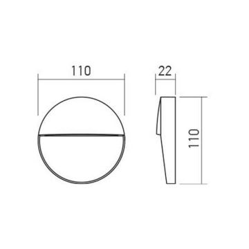 Redo 90472 - LED Vonkajšie nástenné svietidlo LANDER LED/3W/230V IP54 biela