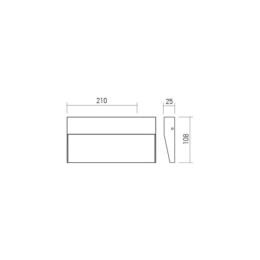 Redo 90481 - LED Vonkajšie nástenné svietidlo LANDER LED/6W/230V IP54 antracit