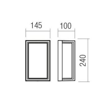 Redo 90533 - LED Vonkajšie nástenné svietidlo QUADRIS LED/12W/230V IP54 antracit