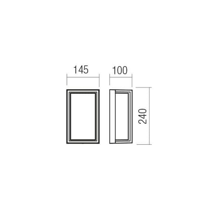 Redo 90534 - LED Vonkajšie nástenné svietidlo QUADRIS LED/12W/230V IP54 hnedá