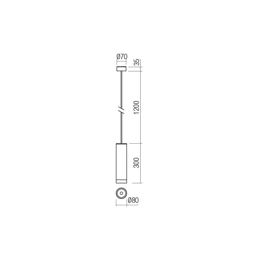 Redo 90572 - LED Vonkajšie závesné svietidlo KLOU LED/9W/230V IP54 hnedá