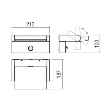 Redo 90587 - LED Vonkajšie nástenné svietidlo so senzorom FLIP LED/20W/230V CRI 90 3000K IP54 antracit