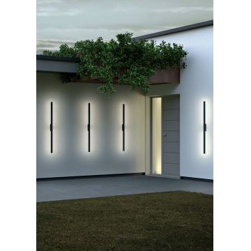 Redo 90623 - LED Vonkajšie nástenné svietidlo REFLEXA LED/20W/230V 3000K 124 cm IP54 čierna