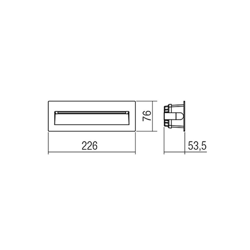 Redo 9092 - Vonkajšie schodiskové svietidlo IGOR LED/6W/230V 3000K IP54 antracit