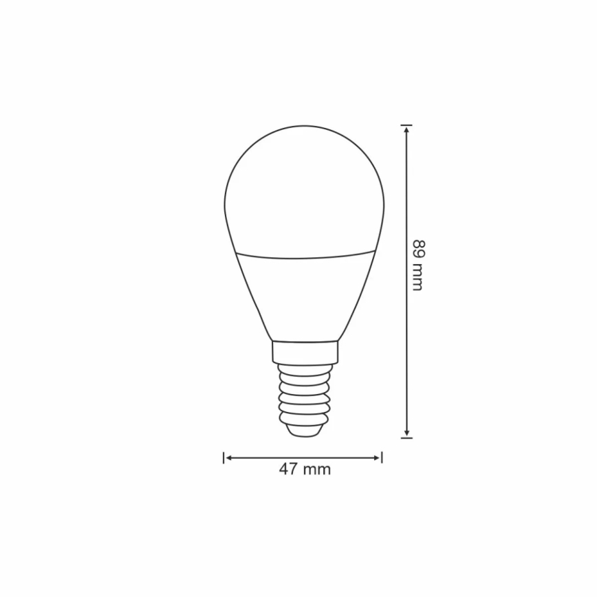 RGBW LED Stmievateľná žiarovka G45 E14/5,5W/230V 2700-6500K Wi-Fi Tuya