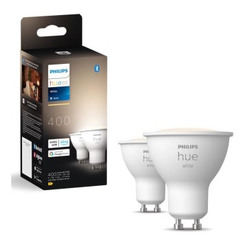 SADA 2x LED Stmievateľná žiarovka Philips Hue WHITE GU10/4,2W/230V 2700K