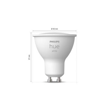 SADA 2x LED Stmievateľná žiarovka Philips Hue WHITE GU10/4,2W/230V 2700K