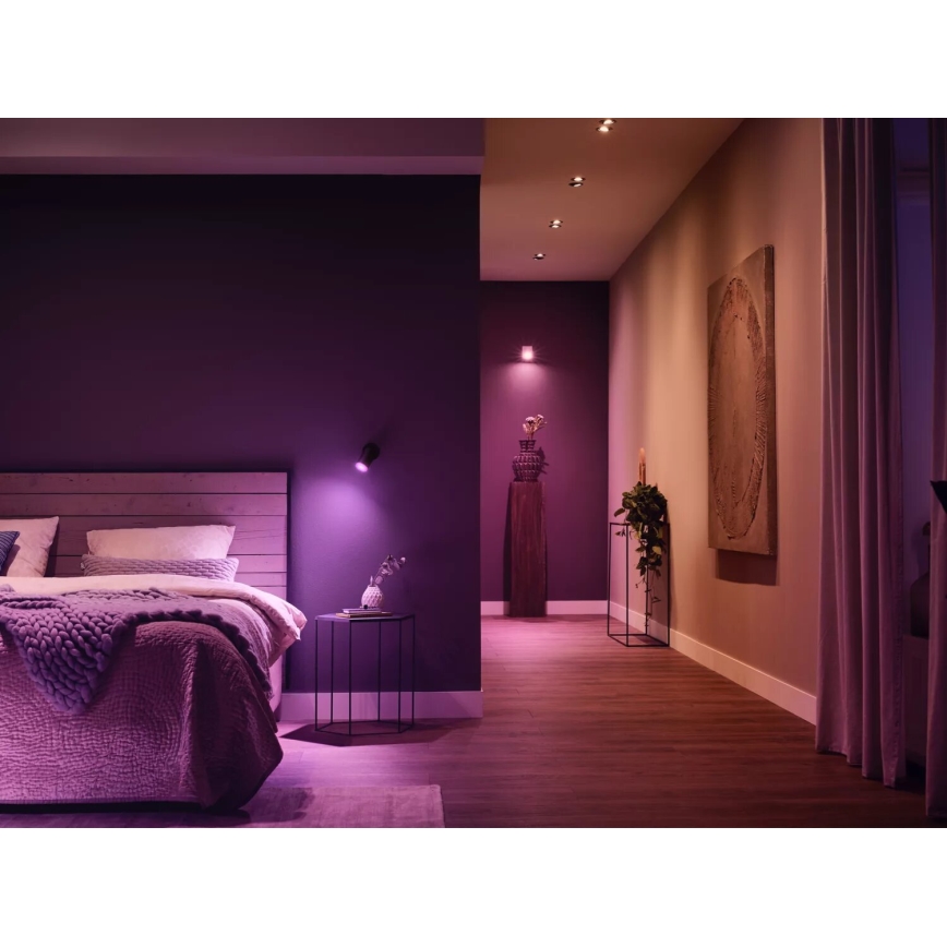 SADA 3x LED RGBW Stmievateľná žiarovka Philips Hue WHITE AND COLOR AMBIANCE GU10/4,2W/230V 2000-6500K