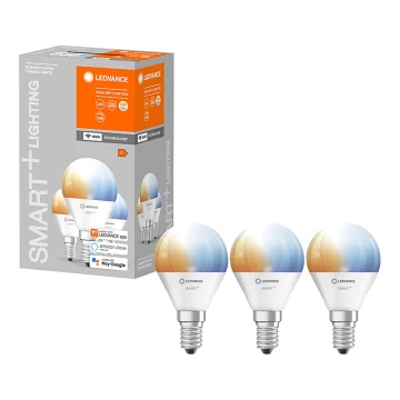 SADA 3x LED Stmievateľná žiarovka SMART+ E14/5W/230V 2700K-6500K Wi-Fi - Ledvance