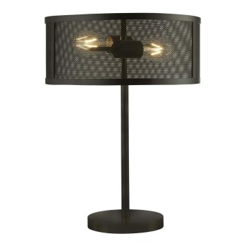 Searchlight - Stolná lampa FISHNET 2xE27/60W/230V čierna