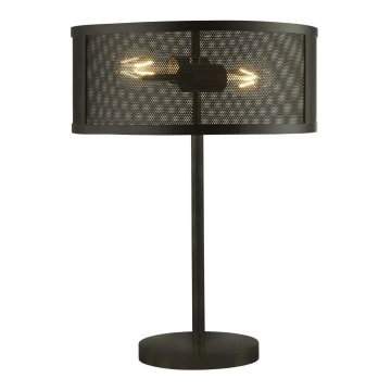 Searchlight - Stolná lampa FISHNET 2xE27/60W/230V čierna