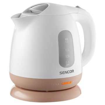 Sencor - Rýchlovarná kanvica 1 l 1100W/230V biela/ružová