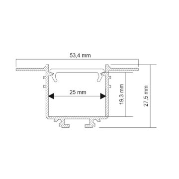 Shilo - LED Podhľadové svietidlo LED/32W/230V 3000K CRI 90 čierna