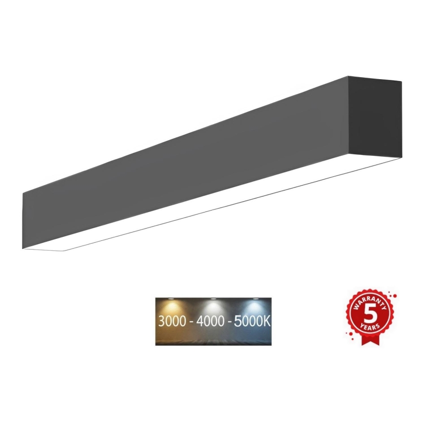 Sinclair - LED Stropné svietidlo LSM LED/40W/230V 3000K/4000K/5000K 120 cm čierna