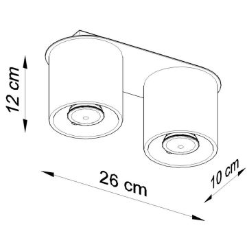 Bodové svietidlo ORBIS 2 2xGU10/40W/230V čierna