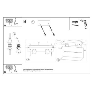 Stropné svietidlo LOBO 2xG9/40W/230V biela