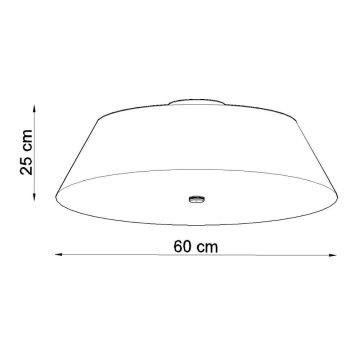 Stropné svietidlo VEGA 5xE27/60W/230V pr. 60 cm čierna