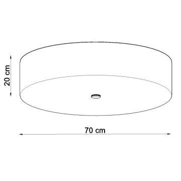 Stropné svietidlo SKALA 6xE27/60W/230V pr. 70 cm biela