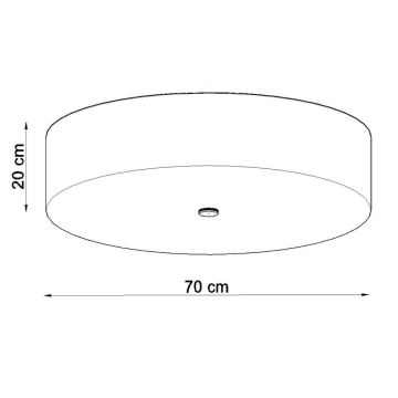 Stropné svietidlo SKALA 6xE27/60W/230V pr. 70 cm čierna